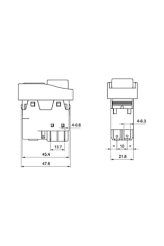 Dkld Dz-6 Gönye Kesme Şalteri 5 Pin 250 Volt Şalter Switch