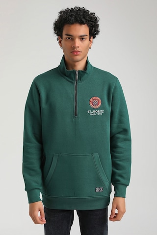 New World Polo Yeşil Slim Fit Half-zip Sweatshirt 23fwm64064-yesıl Yeşil