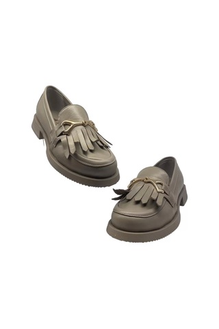 Albini A-10427 Kadın Deri Loafer Ayakkabı - Vizon