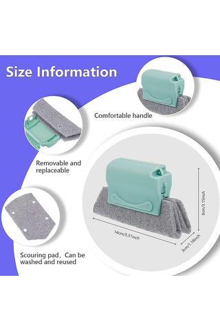 Pencere Olukları Temizleme Fırçası, 3'lü Paket Pencere Kapı Temizliği İçin Tüm Köşeler Ve Boşluklar, Pencere Çerçevesi Temizleme Fırçası Oluk Temizliği