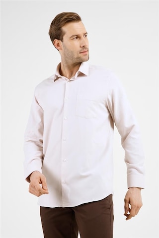 İmza Koyu Bej Sert Yaka Uzun Kol Cepli Comfort Fit Pamuklu Gömlek 1004255285 Koyu Bej