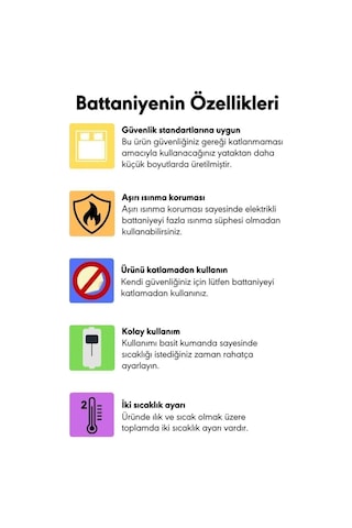 Rawels Çift Kişilik Gri Elektrikli Battaniye Gri - Beyaz