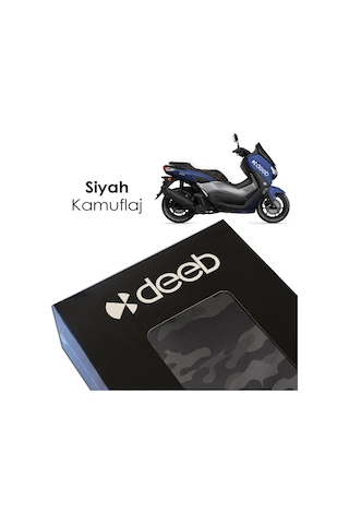 Deeb Yamaha Nmax Kamuflaj Sele Kılıfı Örtüsü Siyah Kamuflaj