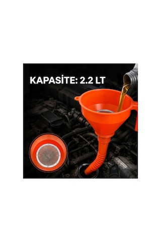 Çelik Süzgeçli Huni - Spiralli Ve Sabit Borulu - 2.2 Litre Kapasite Diğer