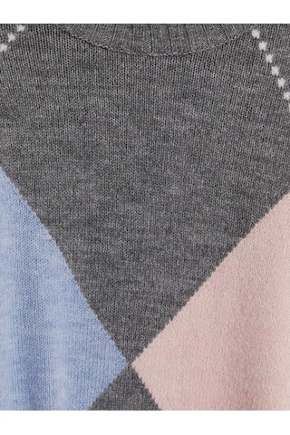 Lcw Modest Pembe Renk Bloklu Kadın Triko Tunik