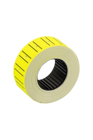 Motex Tanex Makine Etiketi Kraft Fiyatlandırma Numaralandırma Bant -12x21 Mm -800'lü -sarı -10 Adet 10 Rulo