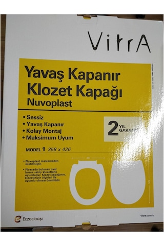 VitrA Yavaş Kapanır Ses-yok Klozet Kapağı model 1 109-003-909