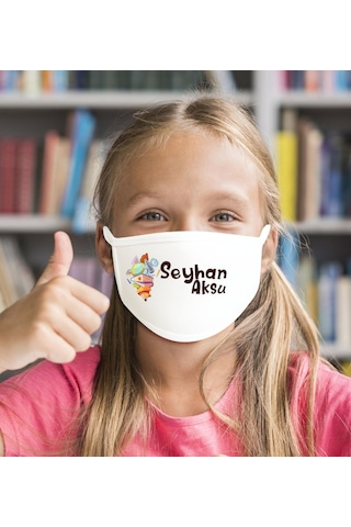 Acs 6 Çocuklara Özel İsimli Yıkanabilir Okul Maskesi 10 Adet