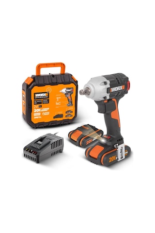 Worx WX272 20Volt/2.0Ah Li-ion Çift Akülü 300Nm Kömürsüz Profesyonel Somun Sıkma