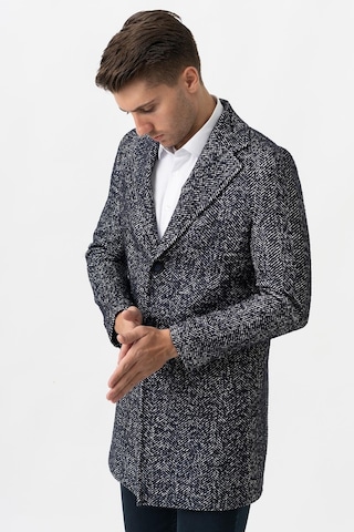 White Stone Arezzo 4025 Ceket Yaka Pamuklu Slim Fit Kaban Laci-Laci Lacivert