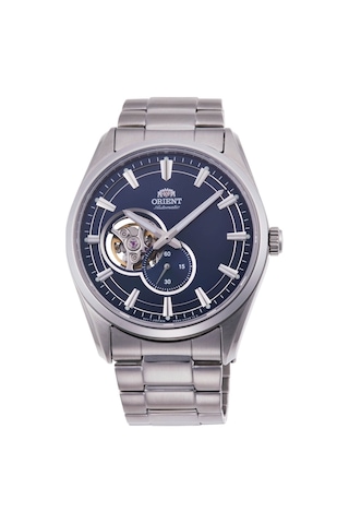 Orient Kurmalı Otomatik Çelik Gri Open Heart Safir Cam Lacivert Kadran 41 Mm Erkek Kol Saati