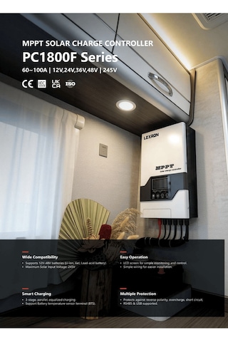 Lexron 80a Hv 15 230v Mppt Şarj Kontrol Cihazı