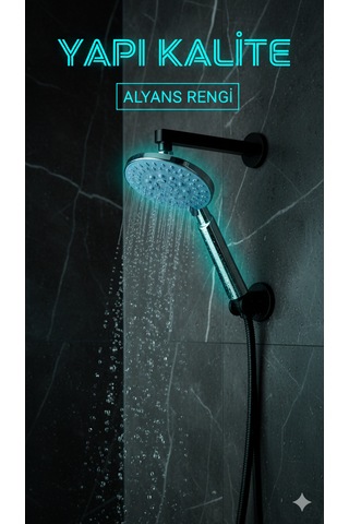 3 Fonksiyonlu Alyans Renk Duş Başlığı Kaliteli Ve Dayanıklı Krom