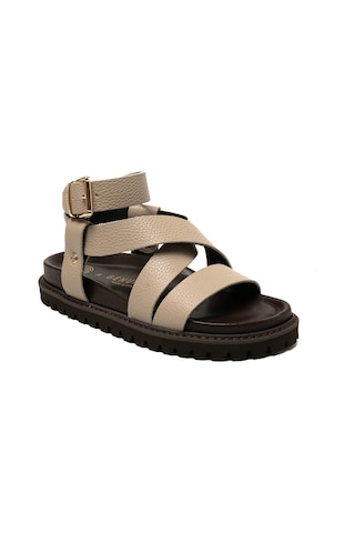 Terlik Kadın Zaha Embossed G106324 Genuins Leathertaupe Leathertaupe