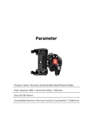 Movmax Blade Universal Ball Head Phone Holder Siyah