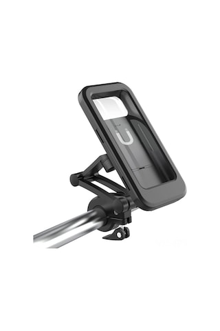 Fosenze Süper Dayanıklı Su Geçirmez Bisiklet Telefon Tutucu - Elektrikli Araçlar İçin 4-6.5 İnç, Siyah