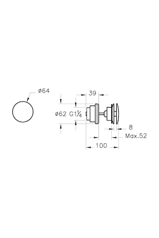 VitrA Origin Basmalı Lavabo Süzgeci Fırçalı Nikel A4514934