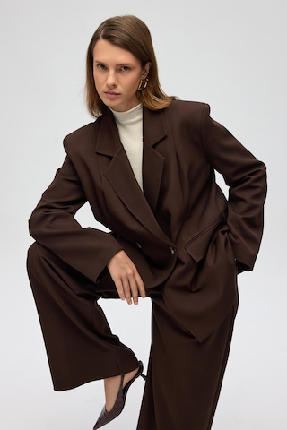 Mai Studios Co. Solvei Pile Detay Kahve Blazer Kahve