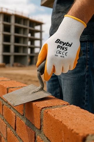 Beybi Pn5 Sarı Nitril İş Eldiveni Tam Kaplama 12 Li Paket