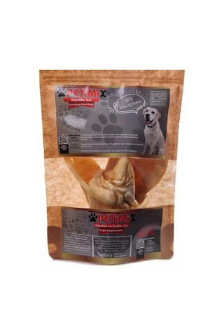 Petimix Kurutulmuş Dana Kulak Çiğneme Kemikleri Köpek Ödül Maması 130 G