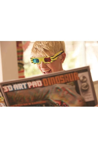 3d Art Pad Dınosaur / 3d Dinozor Gözlüklü Kitap Poster Boyama