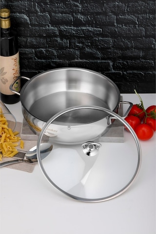 Cooker 18/10 Çelik Lara 28cm Basık Tencere 5.5litre