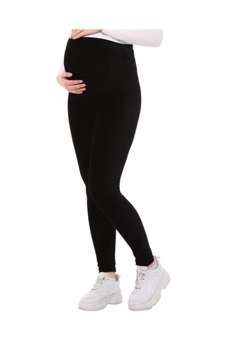 Luvmabelly Myra8050 Beli Ayarlanabilir Kışlık Kadife Hamile Tayt -siyah-siyah