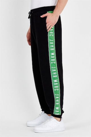 Jahr Marc Yeşil Şeritli Siyah Erkek Eşofman Altı Siyah