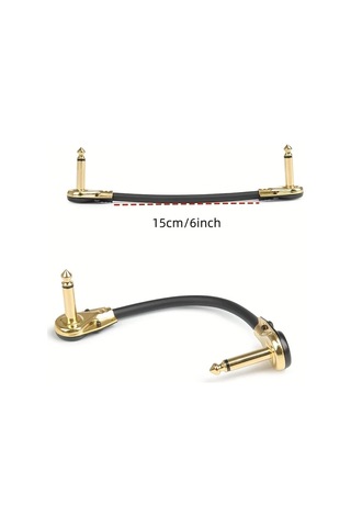 Fochsia Gokko 6 Parça 6 İnç Kaliteli Gitar Kablosu Gürültü Önleyici Dayanıklı Bakır Çok Renk Seçenekli