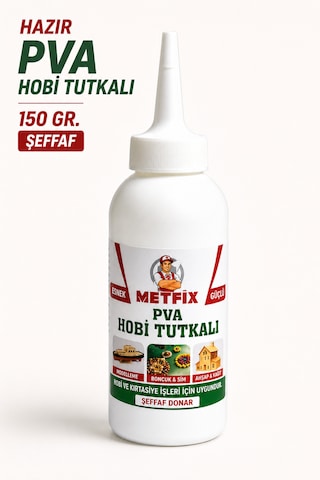 Metfix Pva Hobi Tutkalı 150gr, Şeffaf Donar