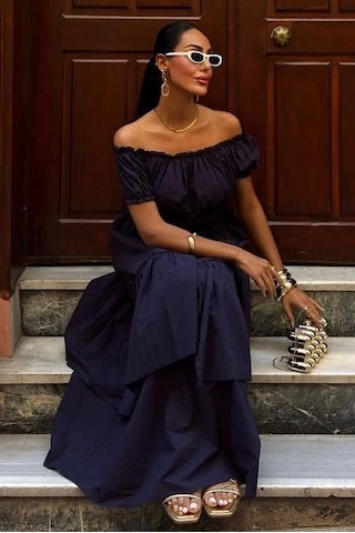 Büzgülü Crop Kat Detaylı Fırfır Etekli Takım 10196 Laci Vert