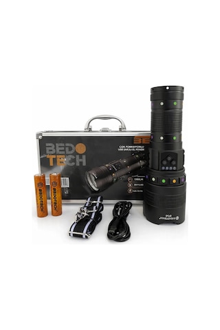 Bedotech Bd-2 30w Tg Led Alüminyum Alaşımlı Zoomlu Type-c Şarjlı El Feneri