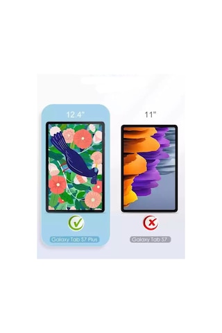 Samsung Galaxy Tab S7 Plus Sm-t970 Kılıf 360 Dönen Kapaklı Standlı 3lü Set Kapaklı Kılıf