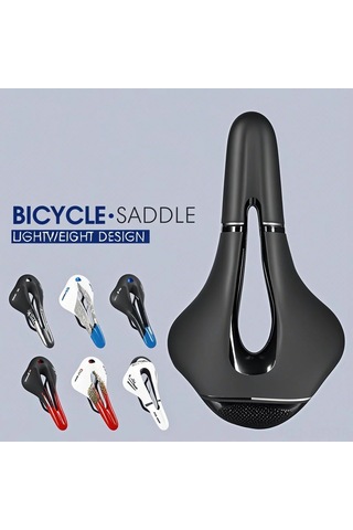 Geeroyoo Yüksek Esnekliğe Sahip West Bıkıng Bisiklet Seleği, Konforlu Ve Ergonomik Yol Ve Dağ Bisikleti Aksamı, Kırmızı-siyah Çok Renkli