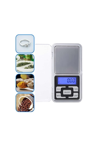 Dijital Hassas Elektronik Kuyumcu Cep Terazisi Tartı 200 Gr 0.01 Gr Antrasit - Mavi - Siyah