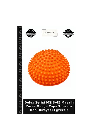 Delux Serisi Msjb-45 Masajlı Yarım Denge Topu Turuncu Hobi Bireysel Egzersiz