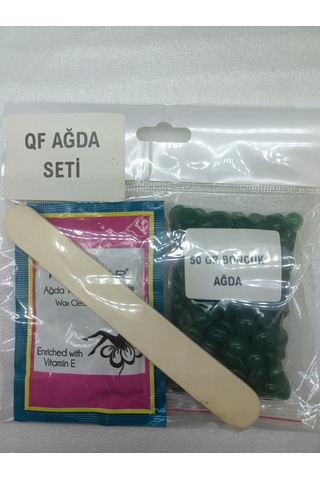 Boncuk Ağda Set Yeşil