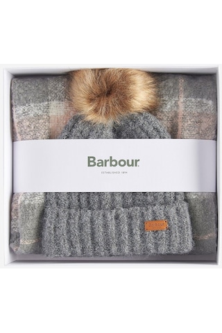 Barbour Saltburn Bere & Tartan Şal Seti Gy31 Grey Rose - 1 Gri - Pembe