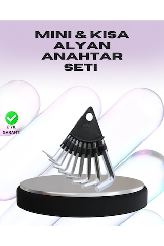9 Parça Alyan Anahtar Seti Farklı Metrik Ölçü Pratik Taşıma