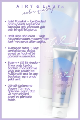Cosmetex Roland Airy&easy Prism Hair Gelée Işıltılı Saç Şekillendirici