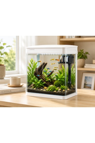 Jr-230 Cam Akvaryum 7 Litre Beyaz
