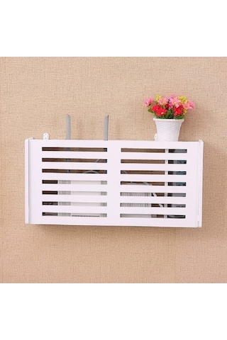 Sones Soket Yönlendirici Saklama Kutusu Set Üstü Kutu Dekorasyon Tv Dolabı Oturma Odası Bağlantı Kutusu, Boyut: 40,5x20,5x9,5 Cm Panjur