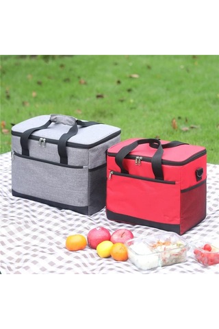 Piknik Çantası Bir Omuz Açık Piknik Çantası Büyük Ve Küçük Buz Paketi Yalıtım Çantası Piknik Sırt Çantası Gris, 35l Antrasit - Gri