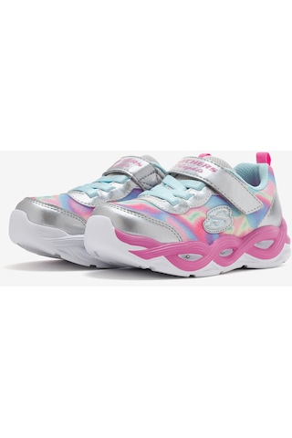 Skechers Twisty Glow - Sorbet Swirl Küçük Kız Çocuk Gri Spor Ayakkabı 303716n Smlt Gri