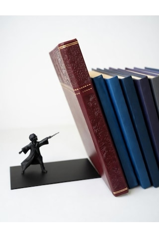 Büyücü Figürlü Görünmez Kitap Tutucu - Harry Potter Hayranlarına Özel Hediye Dekoratif Kitap Tutucu