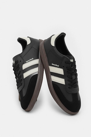 Tonny Black Termo Taban Yanı Şeritli Bağcıklı Unisex Siyah Bej Spor Ayakkabı Tbzer020 Siyah - Bej