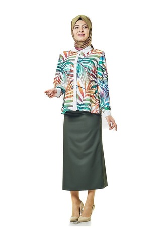 Soralline Kadın Kalem Etek 770 Haki Haki