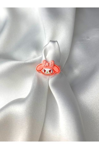 Kuromi Melodi İkili Arkadaşlık Yüzüğü - Renkli Ayarlanabilir Ve E Çok Renkli