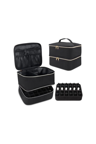 Reedark 30'li Tırnak Boyası Taşıma Çantası - Çift Katlı, Pembe, Dayanıklı Ve Pratik Diğer