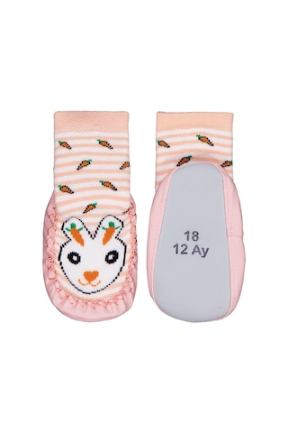 Civil Baby Tavşan Bebek Kız Havlu Çarık Çorap - Standart E8A86204925W1